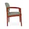 Lesro Lenox Wood Wide Guest Chair Wood Frame, Cherry, OH Eucalyptus Upholstery LW1201 - alternate 2
